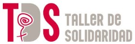 Logo del Taller de Solidaridad (TDS), una organización dedicada a proyectos sociales y de apoyo comunitario, con un diseño que combina colores rojo y gris.